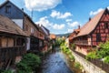 Kaysersberg half timbered houses and stream