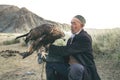 Kazak eagle hunter with his bird