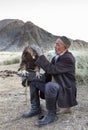 Kazak eagle hunter with his bird