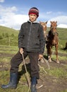 Kazakh boy Royalty Free Stock Photo