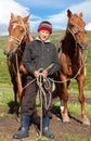 Kazakh boy Royalty Free Stock Photo