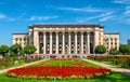 Kazakh-British technical University in Almaty, Kazakhstan. Former government house. Royalty Free Stock Photo