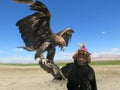 Kazakh eagle hunter Royalty Free Stock Photo