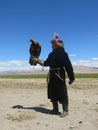 Kazakh eagle hunter Royalty Free Stock Photo