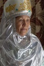 Kazakh woman in local costumes, Shymkent, Kazakhstan