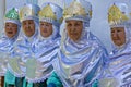 Kazakh women in local costumes, Shymkent, Kazakhstan