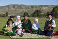 Kazakh family in Saty Village, Kazakhstan.