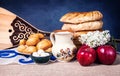 Kazakh food and dombra instument Royalty Free Stock Photo