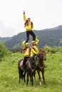 Kazakh men on the horse, Almaty, Kazakhstan