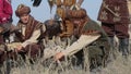 Kazakh men traditionally hunt