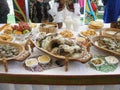 Kazakh national dishes on the holiday table Royalty Free Stock Photo