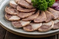 Kazakh national horse meat sausage kazy Royalty Free Stock Photo