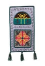 kazakh pattern on felt Royalty Free Stock Photo