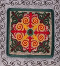kazakh pattern on felt Royalty Free Stock Photo