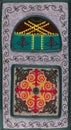 kazakh pattern on felt Royalty Free Stock Photo