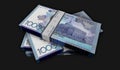 Kazakh Tenge money banknotes pack 3d illustration