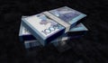 Kazakh Tenge money banknotes pack 3d illustration