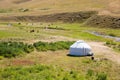 Kazakh yurt in Assy plateau in Tien-Shan mountain in Almaty, Kazakhstan,Asia at summer.