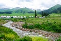 Kazakh yurt camp in Meadow of Xinjiang, China