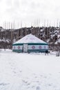 Kazakh Yurt Camping in the winter