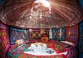 Kazakh yurt interior