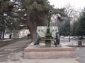 Kazakhstan. Almaty. War Memorial in Panfilov park. Anti- tank gun