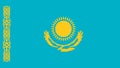 Kazakhstan flag icon Royalty Free Stock Photo