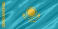 Kazakhstan Flag Royalty Free Stock Photo