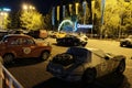 Kazakhstan, Kostanay, 19-06-19, Peking to Paris. Austin Healey, Volvo, Citroen and other Retro cars in the parking lot of the city