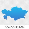 Kazakhstan map in Asia continent illustration design
