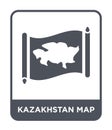 kazakhstan map icon in trendy design style. kazakhstan map icon isolated on white background. kazakhstan map vector icon simple