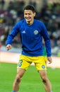 Kazakhstan national football team midfielder Timur Dosmagambetov Royalty Free Stock Photo