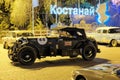 Kazakhstan, 19-06-19, The inscription: Kostanay. Peking to Paris Rally. Vintage Bentley with the flag of Great Britain on board