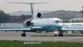 Kazakhstan Tupolev 154 taxiing