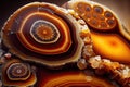 Kazakhstani natural brown agate macro Royalty Free Stock Photo