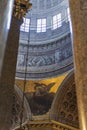 Kazan Cathedral. The interior of the temple. Interior decoration, frescoes and paintings on the walls. The Russian Orthodox Church