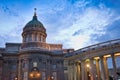 Kazan Cathedral at nights in Saint Petersburg, Russia Royalty Free Stock Photo