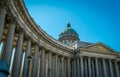 Kazan Cathedral with blue sky in Saint Petersburg, Russia.