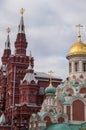 Kazan Cathedral, State Historical Museum. Moscow Street scene. Royalty Free Stock Photo