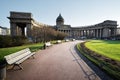 Kazan Cathedral in sunset time, St. Petersburg, Russia Royalty Free Stock Photo