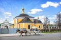 Kazan Church on the Market Square and a horse and cart, Suzdal