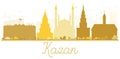 Kazan City skyline golden silhouette. Royalty Free Stock Photo