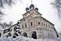 Kazan icon church. Architecture of Kolomenskoye park in Moscow.