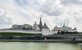 The Kazan Kremlin on the banks of the river Kazanka Royalty Free Stock Photo