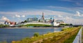 The Kazan Kremlin on the banks of the river Kazanka, Kazan, Russia Royalty Free Stock Photo
