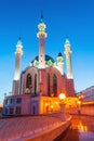 Kazan Kremlin illuminated at night. Kul-Sharif Mosque. Russia. Tatarstan.