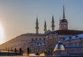 Kazan kremlin inside. Qol Sharif mosque and Cannon Yard building