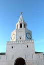 Kazan Kremlin from white bricks against the sky