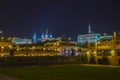 Kazan, Republic of Tatarstan, Russia. View of the Kazan Kremlin with Presidential Palace, Annunciation Cathedral, Soyembika Tower Royalty Free Stock Photo