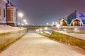 Kazan, Russia View of the Kul Sharif mosque at night Royalty Free Stock Photo